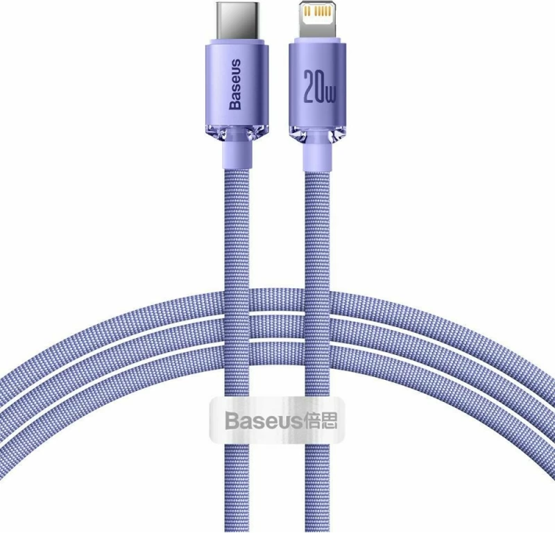 Baseus Crystal Shine Series Cable Type-C to Lightning 20W 1.2m Lilac