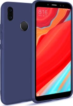 Samsung Galaxy A30 - Silky and Soft-touch finish Silicone Cover Dark Blue (oem)