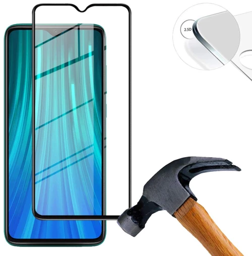 Xiaomi Redmi Note 8 - Tempered Glass [HD Clear][No Bubbles][9H Hardness][Anti-Fingerprint] [Full Coverage] 9D Black(Με πλήρη εφαρμογή σε όλα τα σημεία και όχι μόνο στις άκρες.)