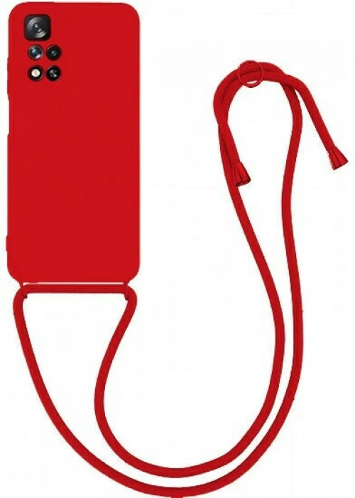 Xiaomi Poco M4 Pro 5G / Redmi Note 11T 5G / Note 11s 5G - Θήκη Σιλικόνης Crossbody Red (oem)