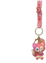 Μπρελόκ Cat Pink 3D Figure Keychain (oem) (34587)