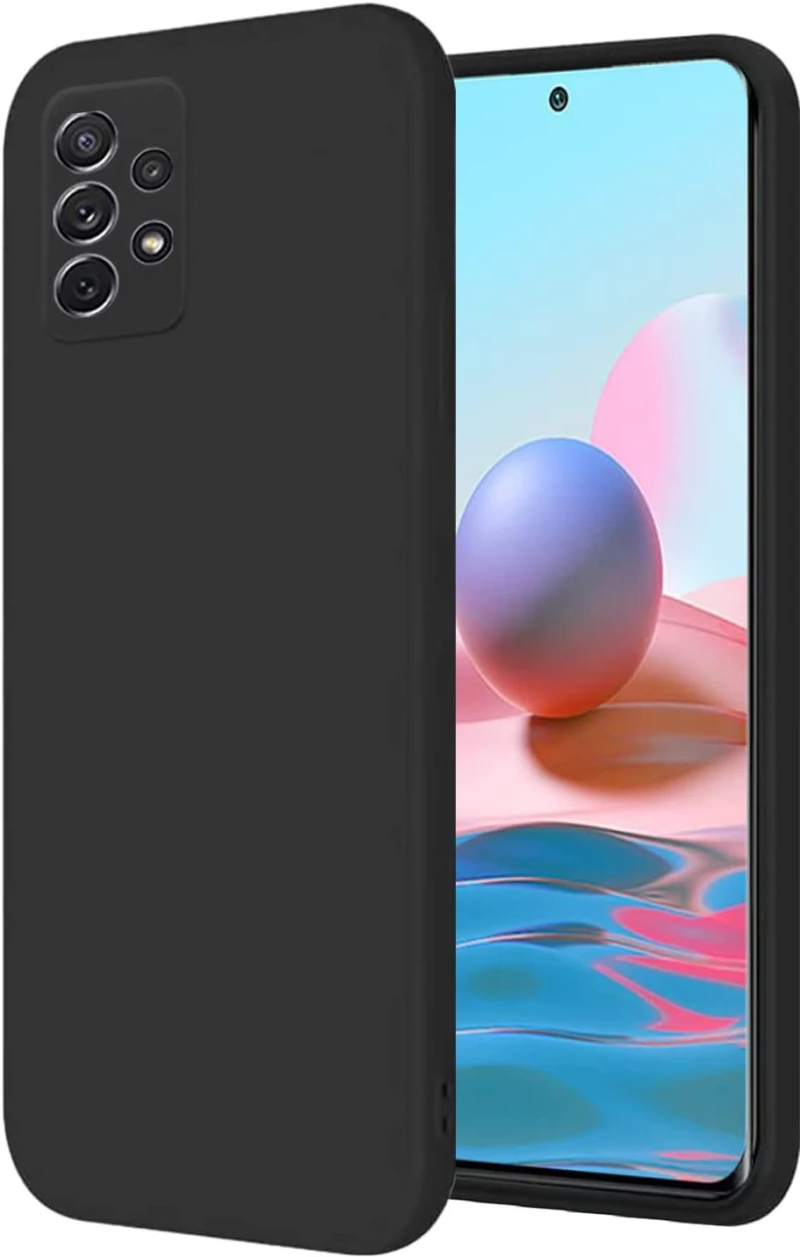 Samsung Galaxy A13 (4G) - Rubber Soft Touch Silicone Cover with Microfiber Interior Camera Protection  Black (oem)G-S34779