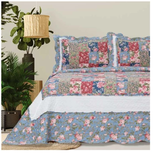 ΚΟΥΒΕΡΛΙ ΜΟΝΟ ΣΕΤ 2ΤΕΜ (Γ1 ΜΠΛΕ) - BOREA HOME Γ1 ΜΠΛΕ / 100% ΜΙΚΡΟΪΝΕΣ (ΥΦΑΣΜΑ)