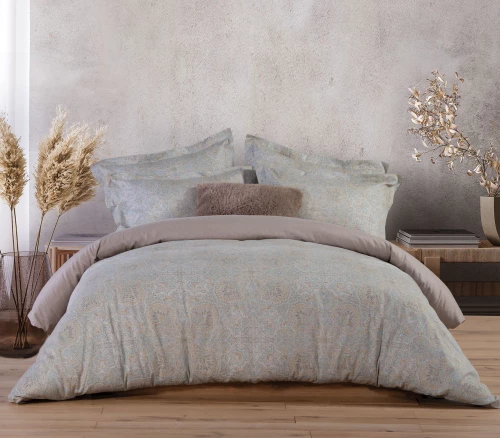 ΣΕΝΤΟΝΙΑ ΥΠΕΡΔΙΠΛΑ ΣΕΤ 4ΤΕΜ (INSOMNIA AQUA-BEIGE) - NEF NEF INSOMNIA AQUA-BEIGE / 100% ΒΑΜΒΑΚΟΣΑΤΕΝ