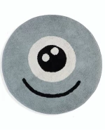 ΧΑΛΙ MONSTERMANIA 100x100 (ΣΤΡΟΓΓΥΛΟ) (GREY) - NEF NEF MONSTERMANIA GREY / 100% ΒΑΜΒΑΚΙ