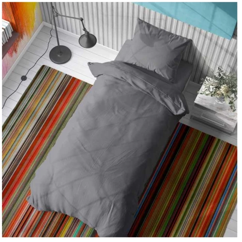 ΠΑΠΛΩΜΑΤΟΘΗΚΗ ΜΟΝΗ (SOLID 495 DARK GREY) - DIMCOL SOLID 495 DARK GREY / 100% ΒΑΜΒΑΚΙ