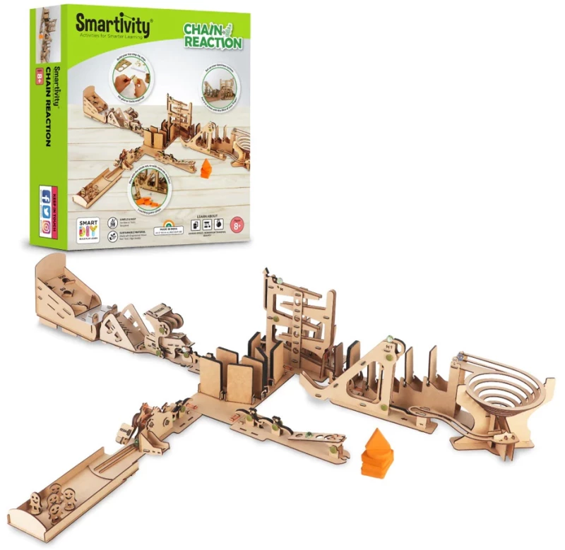 Smartivity DIY Κατασκευή 3 σε 1 'Ντόμινο, Μπόουλινκ, Skee Ball'