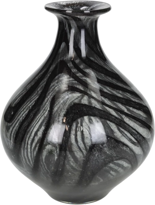 Βάζο Μαύρο Γυαλί 18.5x18.5x23.5cm