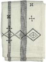 Ριχτάρι Ριγέ Μαύρο Βαμβακερό 130x170cm