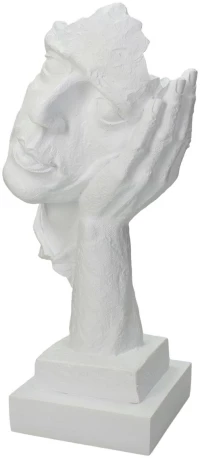 Διακοσμητικό Πρόσωπο Λευκό Polyresin 15.5x13x33cm