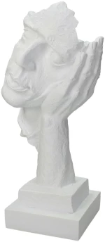 Διακοσμητικό Πρόσωπο Λευκό Polyresin 15.5x13x33cm