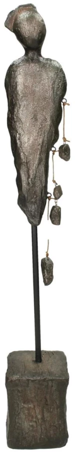Διακοσμητικό Φιγούρα Μαύρο Polyresin 7.5x7.5x46.5cm