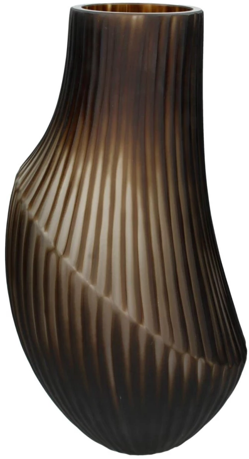 Βάζο Καφέ Γυαλί 27x27x49cm