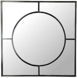 Καθρέπτης Μαύρο Μέταλλο 77x3x77cm