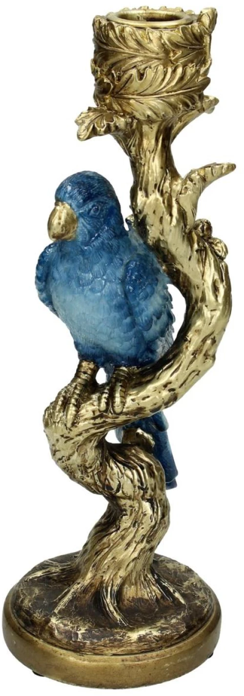 Κηροπήγιο Πουλί Μπλε Polyresin 10x9x25.5cm