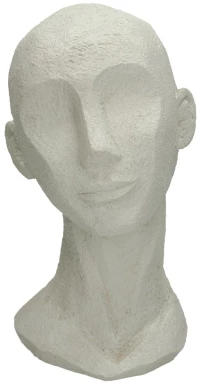 Διακοσμητικό Κεφάλι Λευκό Polyresin 17.5x15.5x28.4cm