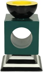 Κηροπήγιο Πετρόλ Polyresin 9.2x9.2x14.5cm