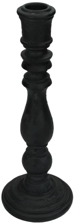 Κηροπήγιο Μαύρο Polyresin 8.5x8.5x24cm
