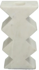 Κηροπήγιο Λευκό Μάρμαρο 8x4x15.5cm