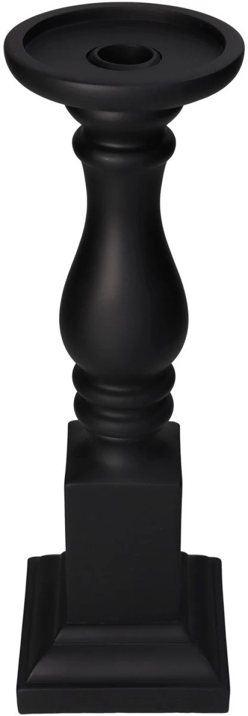 Κηροπήγιο Μαύρο Polyresin 10.2x10.2x32.5cm