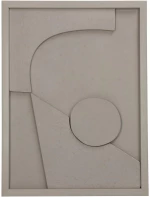Διακοσμητικό Τοίχου Μπεζ Χαρτί 30x3x40cm