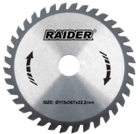 RAIDER ΔΙΣΚΟΣ ΚΟΠΗΣ ΞΥΛΟΥ Φ20/Φ190/24Δόντια 163135