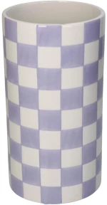 Βάζο Σκακιέρα Λιλά Δολομίτης 13.9x13.9x25.2cm