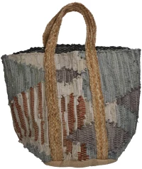 Τσάντα Γκρι Δέρμα 40x60cm