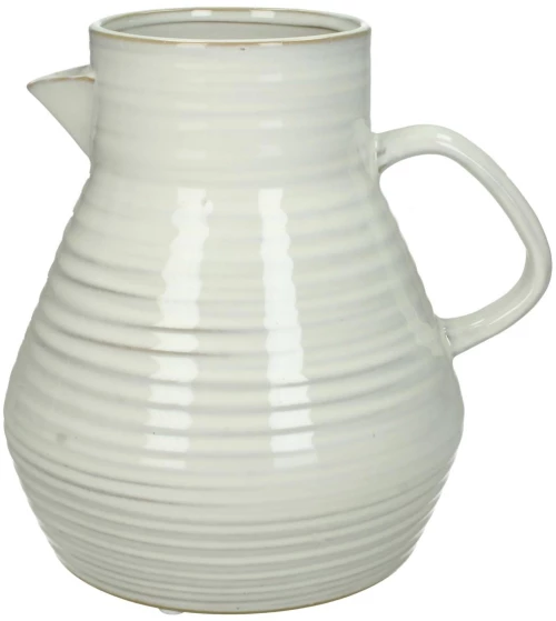 Βάζο Κανάτα Λευκό Πέτρα 20x17.5x20cm