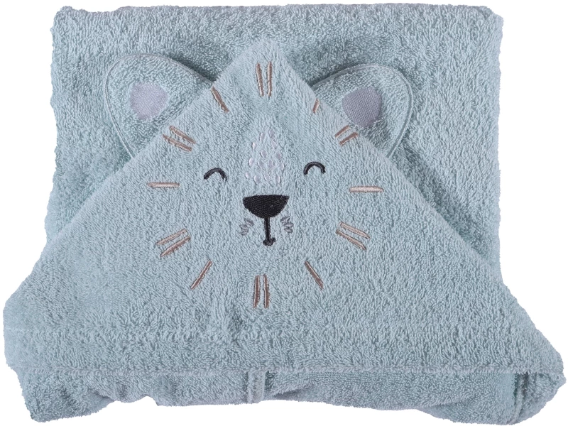NEF-NEF ΚΑΠΑ ΒΑΜΒ. 70X120 CUDDLING LION AQUA AQUA 100%BAMBAKI