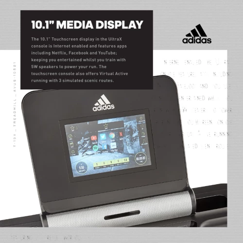 Ηλεκτρικός Διάδρομος Adidas® T-19x (4.0 HP) Δ-360