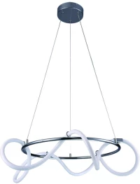 InLight Κρεμαστό φωτιστικό LED 80W 3000K από χρώμιο μέταλλο και σωλήνα σιλικόνης D:80cm 6017-A-CH