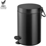Χαρτοδοχείο 3lt Soft Closιng System Black Mat Sanco Waste Bins 90689-M116
