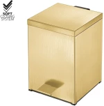 Χαρτοδοχείο 5lt 18x25*Y26,5 cm Brushed Brass Soft Closing Sanco Waste Bins 90677-AB12