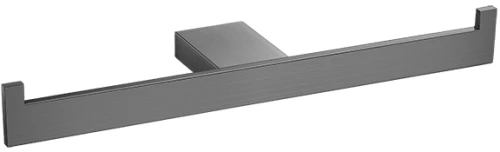 Χαρτοθήκη Διπλή Ανοιχτή Sanco Monogram Brushed Metal Gun 120426-AB23