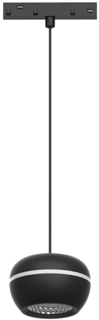 InLight Κρεμαστό φωτιστικό LED 6W 4000K για μαγνητική ράγα σε μαύρη απόχρωση D:10cmX6,5cm T02502-BL