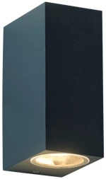GU10 WALL LUMINAIRE PLASTIC 230V AC DARK GREY IP65 MAX.2X3W LED ACA SL8111GU10G
