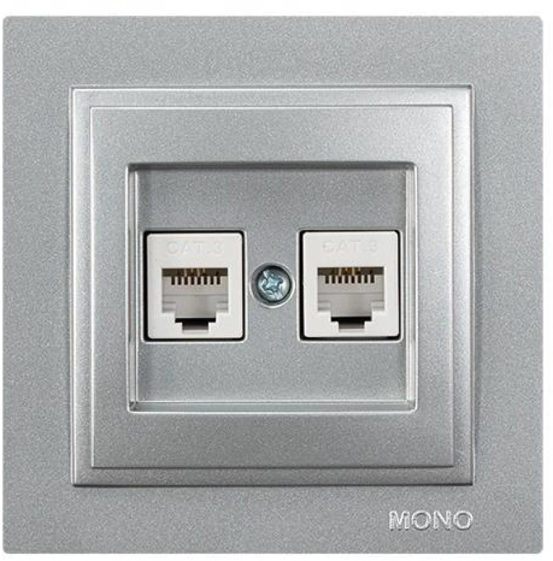 ΠΡΙΖΑ ΤΗΛΕΦΩΝΟΥ ΔΙΠΛΗ RJ 11 ΑΣΗΜΙ Eurolamp 152-10439