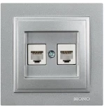 ΠΡΙΖΑ ΤΗΛΕΦΩΝΟΥ ΔΙΠΛΗ RJ 11 ΑΣΗΜΙ Eurolamp 152-10439