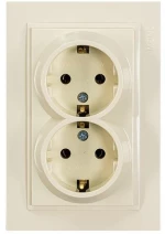 ΠΡΙΖΑ ΣΟΥΚΟ ΔΙΠΛΗ ΧΩΝΕΥΤΗ 16A ΜΠΕΖ Eurolamp 152-10236