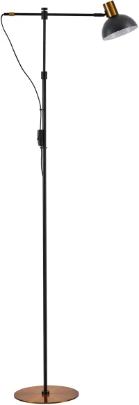 SE21-GM-39-MS3 ADEPT FLOOR LAMP Gold Matt and Black Metal Floor Lamp Black Metal Shade+ HOMELIGHTING 77-8352