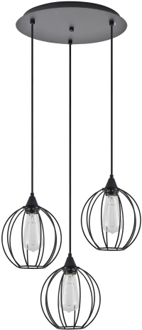 SE21-BL-B10-3BL-GR2 ADEPT PENDANT Black Metal Grid Pendant+ HOMELIGHTING 77-8757