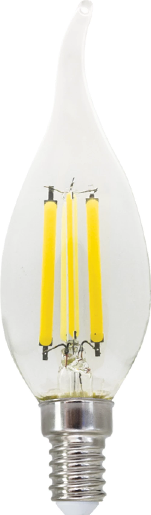LED FILAMENT E14 C35 WITH TIP 6W 4000K 230V AC 770LM RA80 ACA FLAM6NWTIP