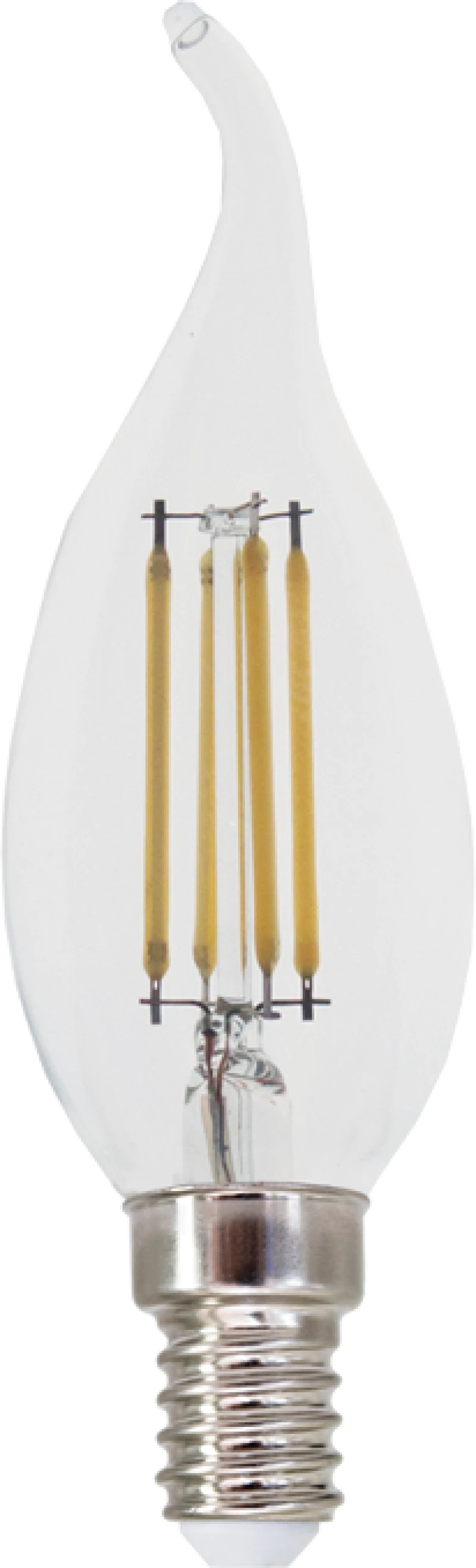 LED FILAMENT E14 STEP-DIM C35 WITH TIP 4W 2700K 230V AC 570LM RA80 ACA FLAM4WWTIPSD