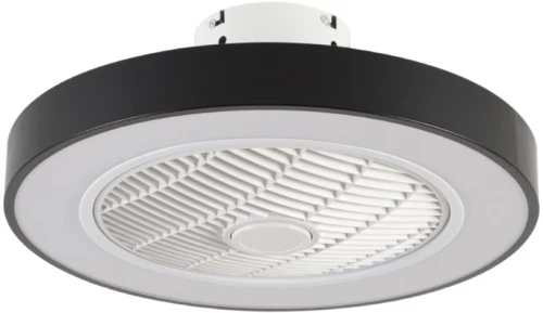 Ανεμιστήρας Οροφής  Ø50xY19cm με Τηλεχειριστήριο 36W 3CCT LED Fan Light in Black Color Inlight Chilko 101000320