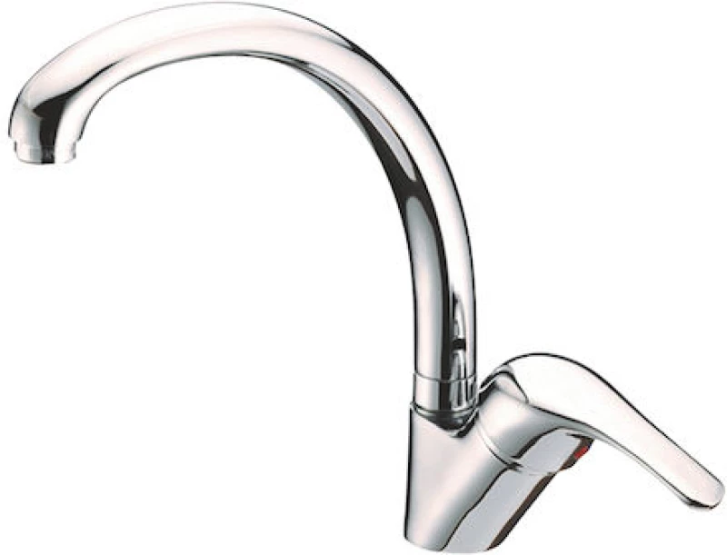 Μπαταρία Νεροχύτη Αναμεικτική Chrome Sanitec ECO-2 00-02-00248