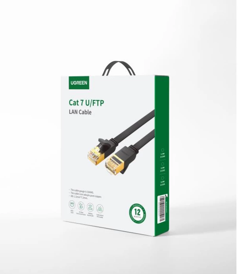 UGREEN Cable U/FTP Flat Patch CAT7 Pure Copper 3m UGREEN NW106 11262 340237