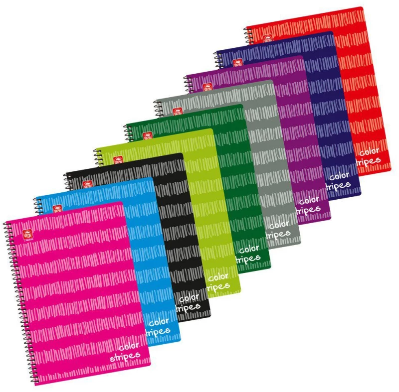 Typotrust Color Stripes Τετράδιο Σπιράλ A4 3 θεμάτων (4543-12) (TYP4543-12)