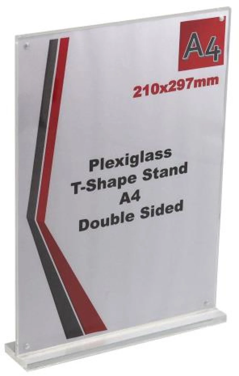 Plexiglass Σταντ Εντύπων Κάθετο Α4 2 Όψεων 1110114010038