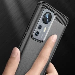 Techsuit Husa pentru Xiaomi 12 Pro - Techsuit Carbon Silicone - Black 5949419030961